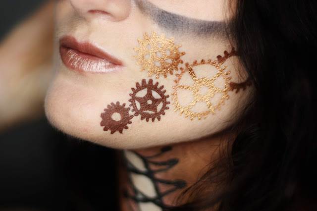 maquillage-steampunk tuto-makeup-engrenage