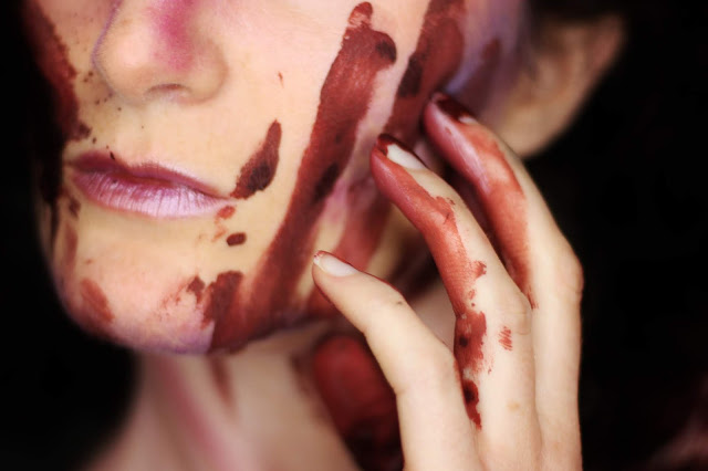 plaie-latex-sang faux-sang-chocolat